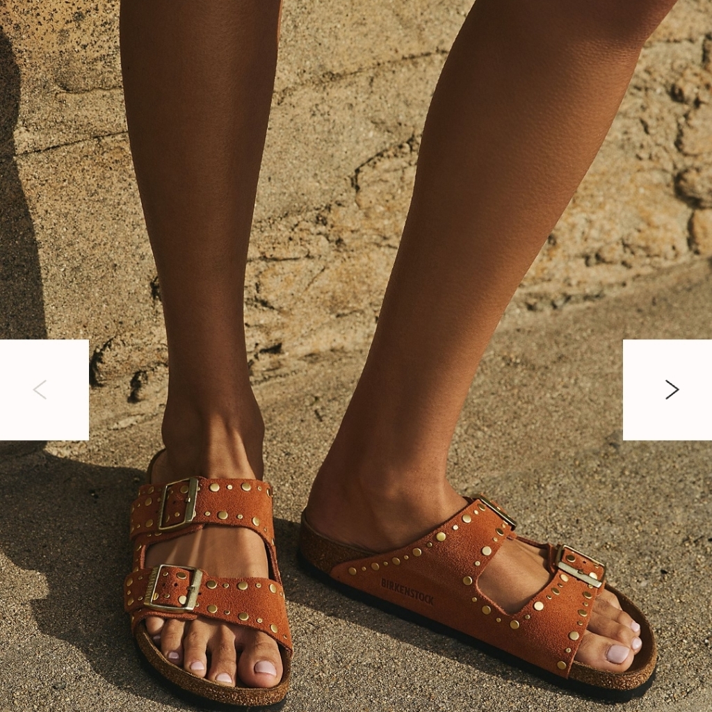 Birkenstock Women's Tan Studded Sandals
